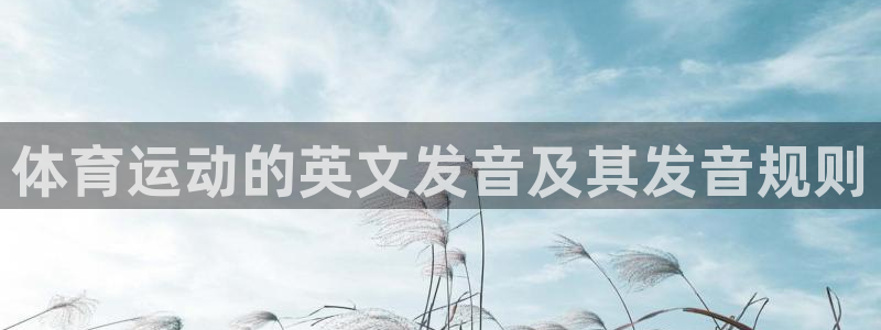 凯发官方正版app娱乐40996:体育运动的英文发音及其发音